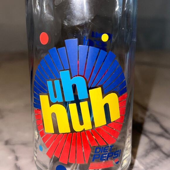 VINTAGE DIET PEPSI Glass Cup 1990s you got the right one baby uh huh 3x5" - Picture 3 of 7